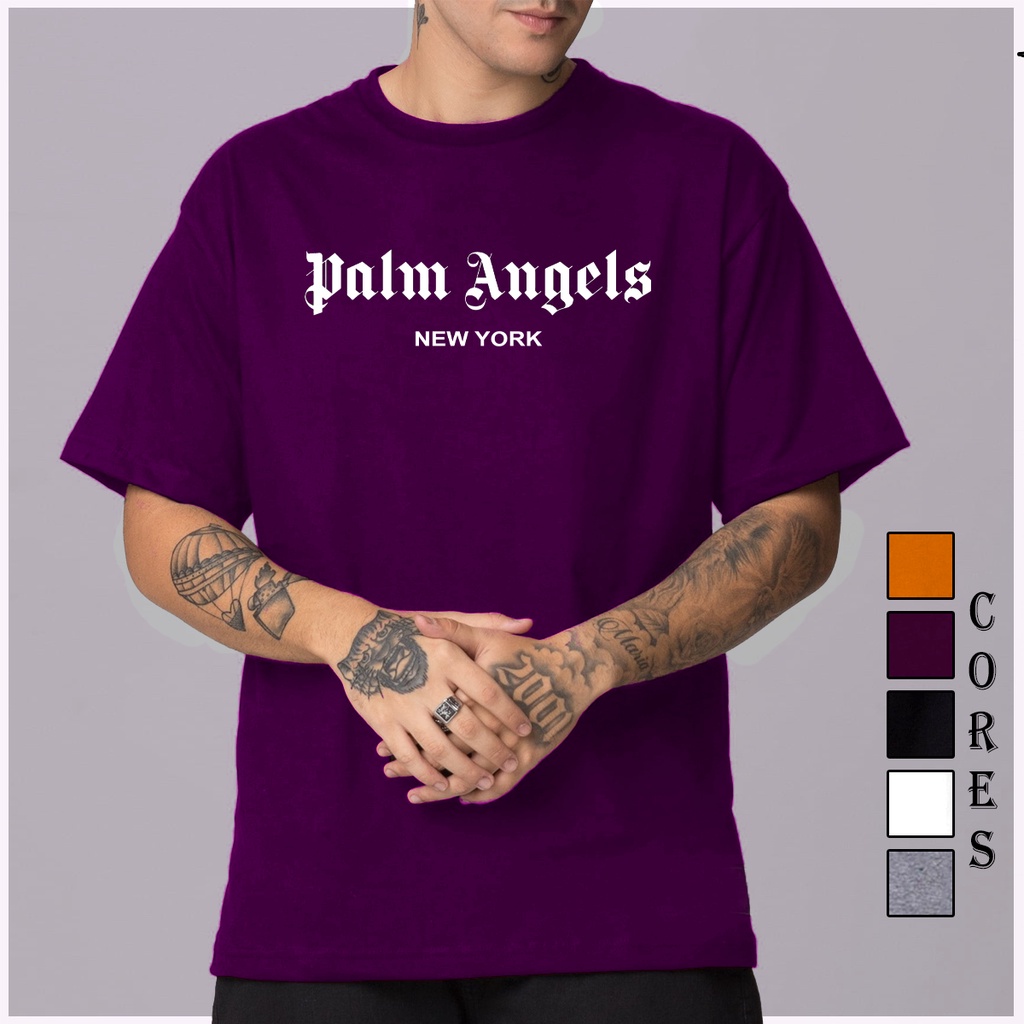 Camiseta Vlone x Palm Angels Masculina - Escorrega o Preço