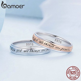 Bamoer 925 Anel Rotativo Simples De Prata Para Jóias De Moda De Casal