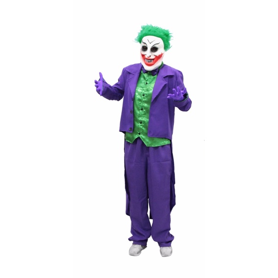 Fantasia Coringa Joker Batmam Juvenil Elmo Cosplay Pronta Entrega