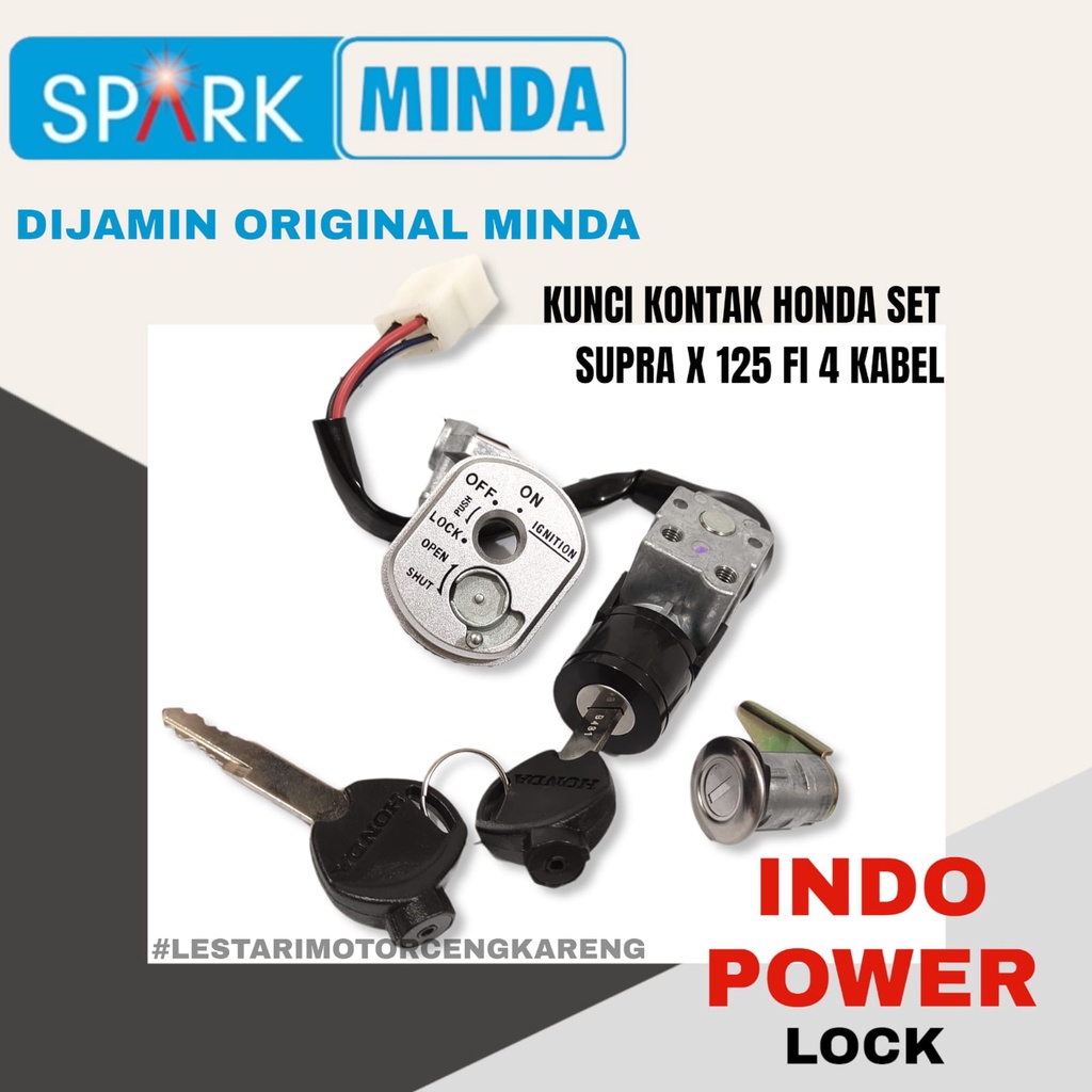 Chave De Contato MINDA KEYSET + Assento SUPRA X 125 OLD FI/BATMAN Injeção 2006-2013 35010-KVL-N20 ORIGINAL 100 %