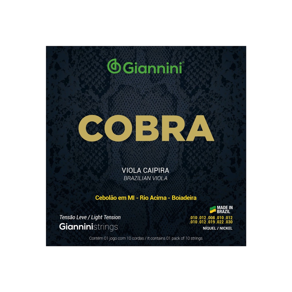 GESVNL  Encordoamento para Viola Giannini Cobra Níquel GESVNL Leve.