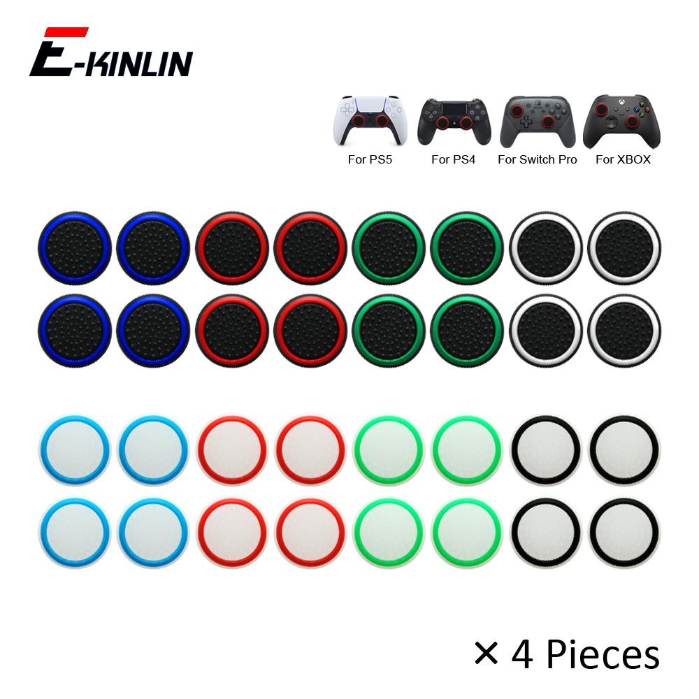 4 PCS Joystick Caps Silicone Thumbstick Grips Para Sony Playstation 4 5 PS4 PS5 Nintendo Switch Pro