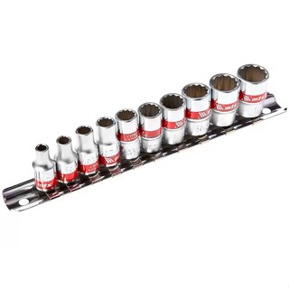 Jogo de Soquete Spline 10 a 22 mm 1/2" com 10 peças - Mtx
