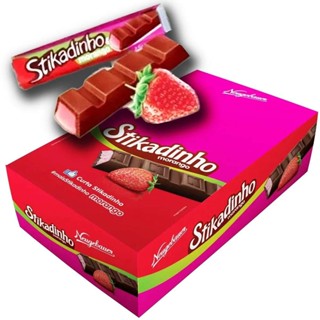 Display Chocolate Stikadinho 393,6g C/32un de 12,3gr Morango Neugebauer