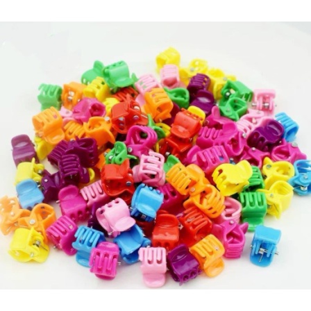 Kit 50 Mini Piranha Presilha Grampo de Cabelo Infantil Fofo Feminino Colorido pronta entrega envio imediato