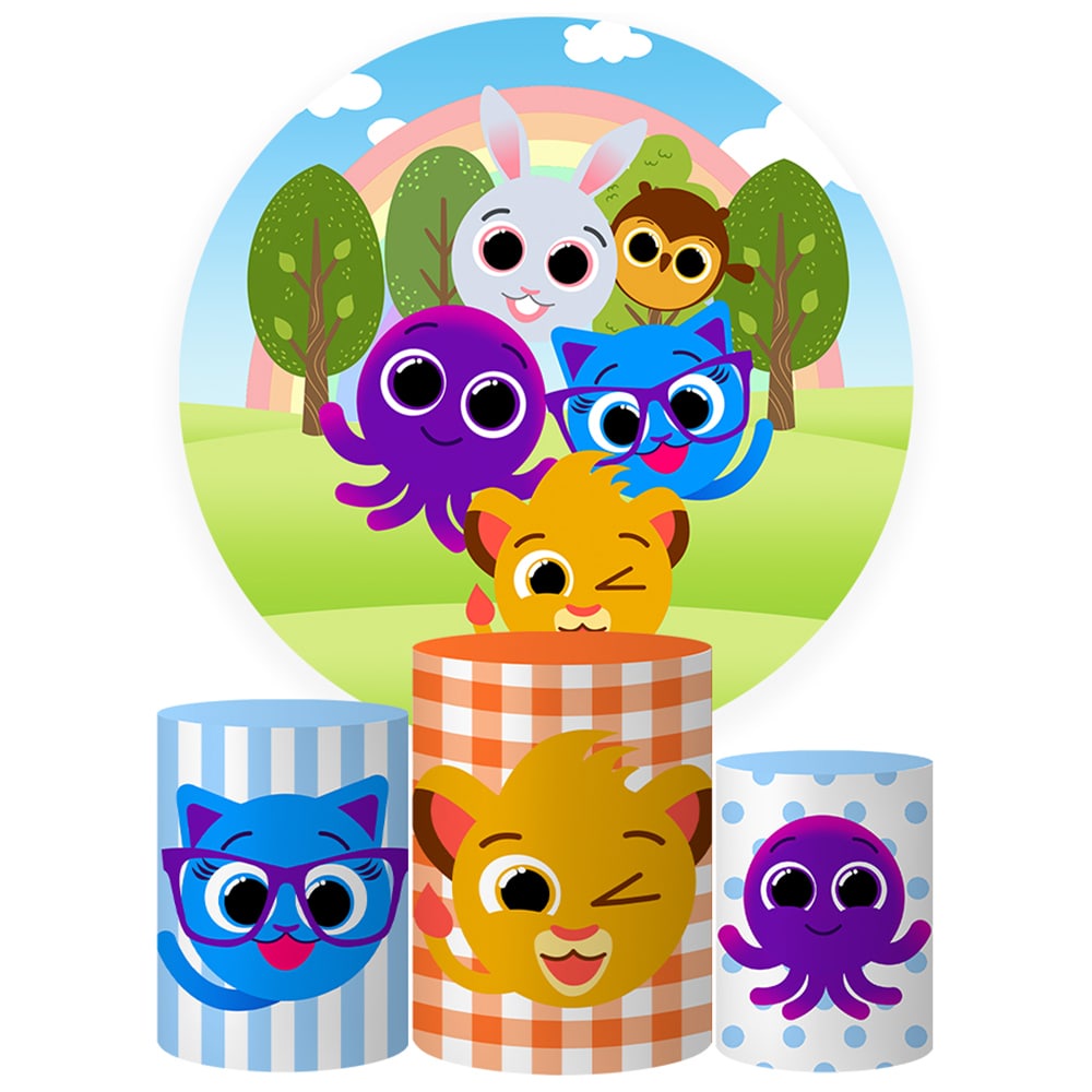 Trio Capa Cilindro + Painel Tema Musical Veste Fácil Bol em Oferta na Shopee