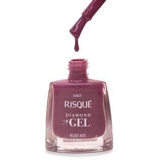 Esmalte Risqué Diamond Gel Veludo Rosé Cremoso 9,5ml