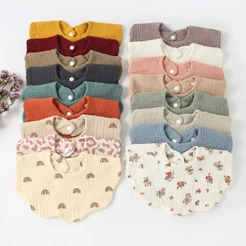 Babadores De Algodão Gause Baby Bibs Impressão Macia Babete Para Recém-Nascidos Panos De Aba Bandana Lenço Crianças