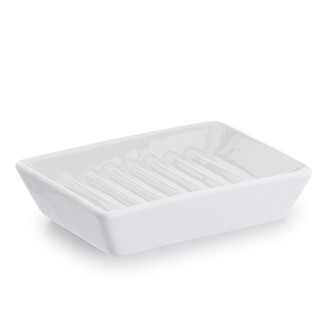 Saboneteira de porcelana retangular porta sabonete em barra