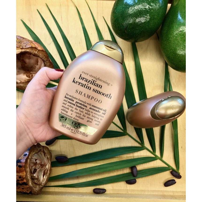 Shampoo OGX Brazilian Keratin Smooth 385ml | Shopee Brasil