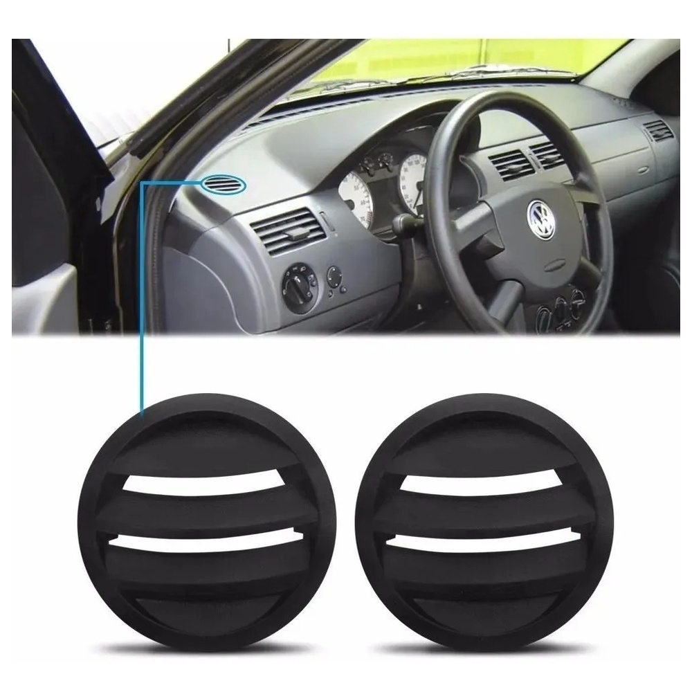 Par Tela Difusor de Ar Superior Gol Saveiro Parati G3 Preto