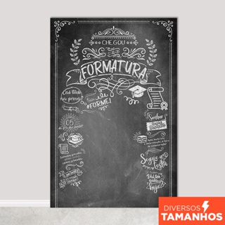 Fundo Fotográfico Formatura Chalkboard Painel Em Tecido Sublimado - FFA-402 em Oferta na Shopee