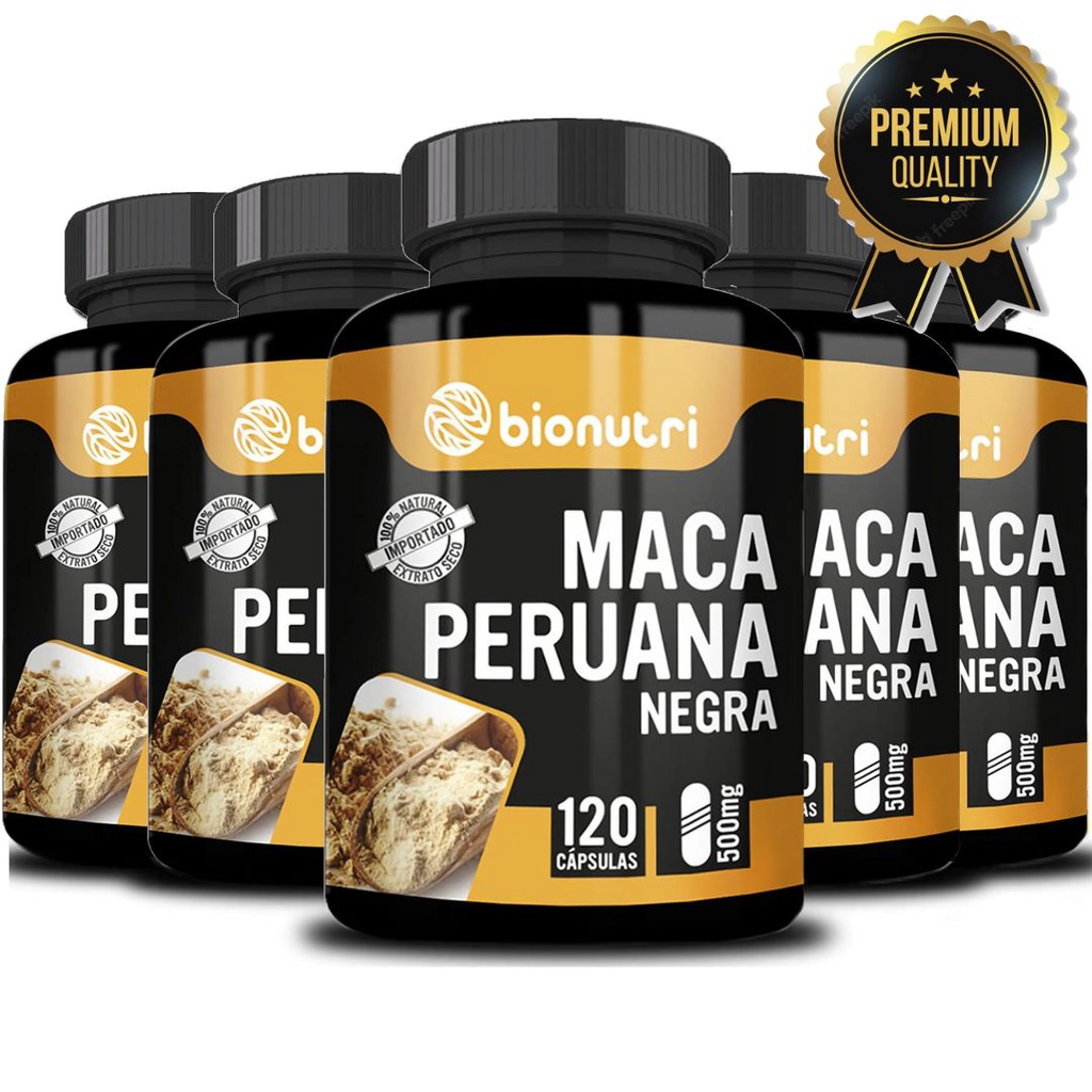 Maca Peruana Negra 100% Natural 120 Capsulas 500mg - Bionutri | Shopee ...