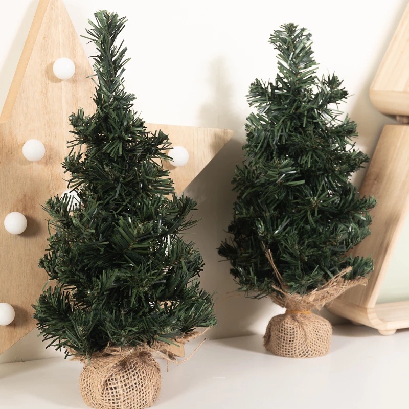 Árvore De Natal Artificial Decorativa Simulada Mini Ornamento 20/30cm |  Shopee Brasil