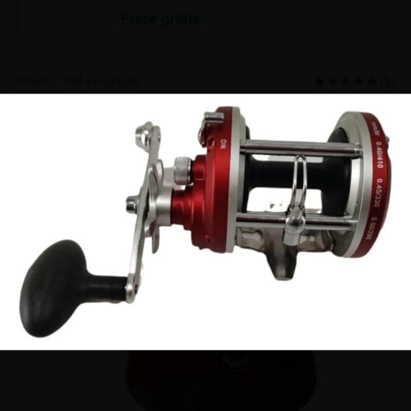 Carretilha Ottoni Jj 300 , Perfil Alto Compacta Drag 15kg Vermelha