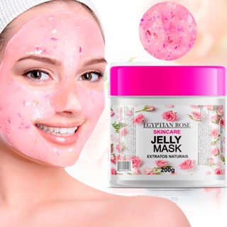 jelly mask pétalas de rosa colágeno extrato naturais refrescante
