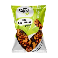 Mix de Castanha P&P - Nuts Nozes, Amêndoas, Castanha Para/Caju, Uva Passa, Amendoim, Gojiberry