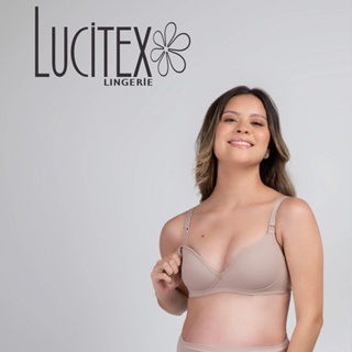 Sutiã de Amamentar com Bojo SPC Sutia com Bojo Soft Amamentação Alças Reguláveis Lucitex em Oferta na Shopee