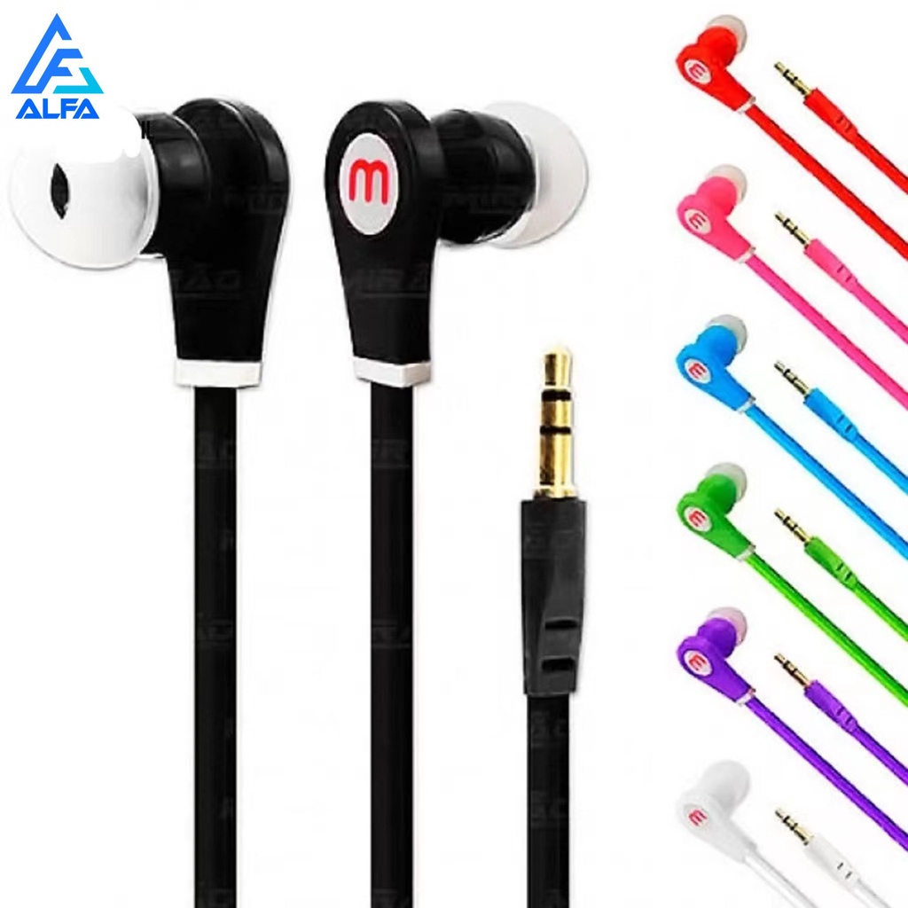Fone de Ouvido m colorido para celular Headset com fio e sem microfone, entrada de 3.5mm （MAIS BARATO)