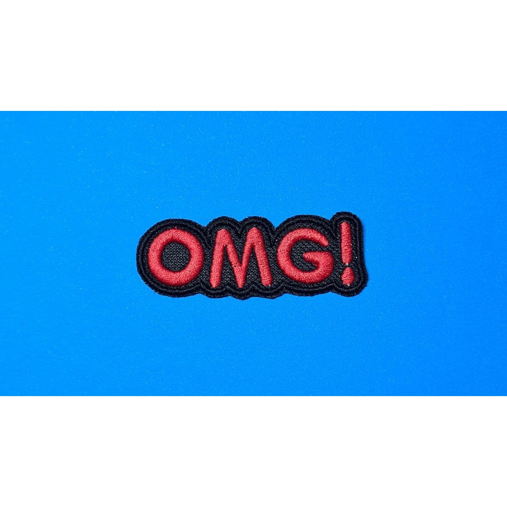 Pach Aplique Bordado Modinha Espreções OMG! - 2,5cm x 6,5cm