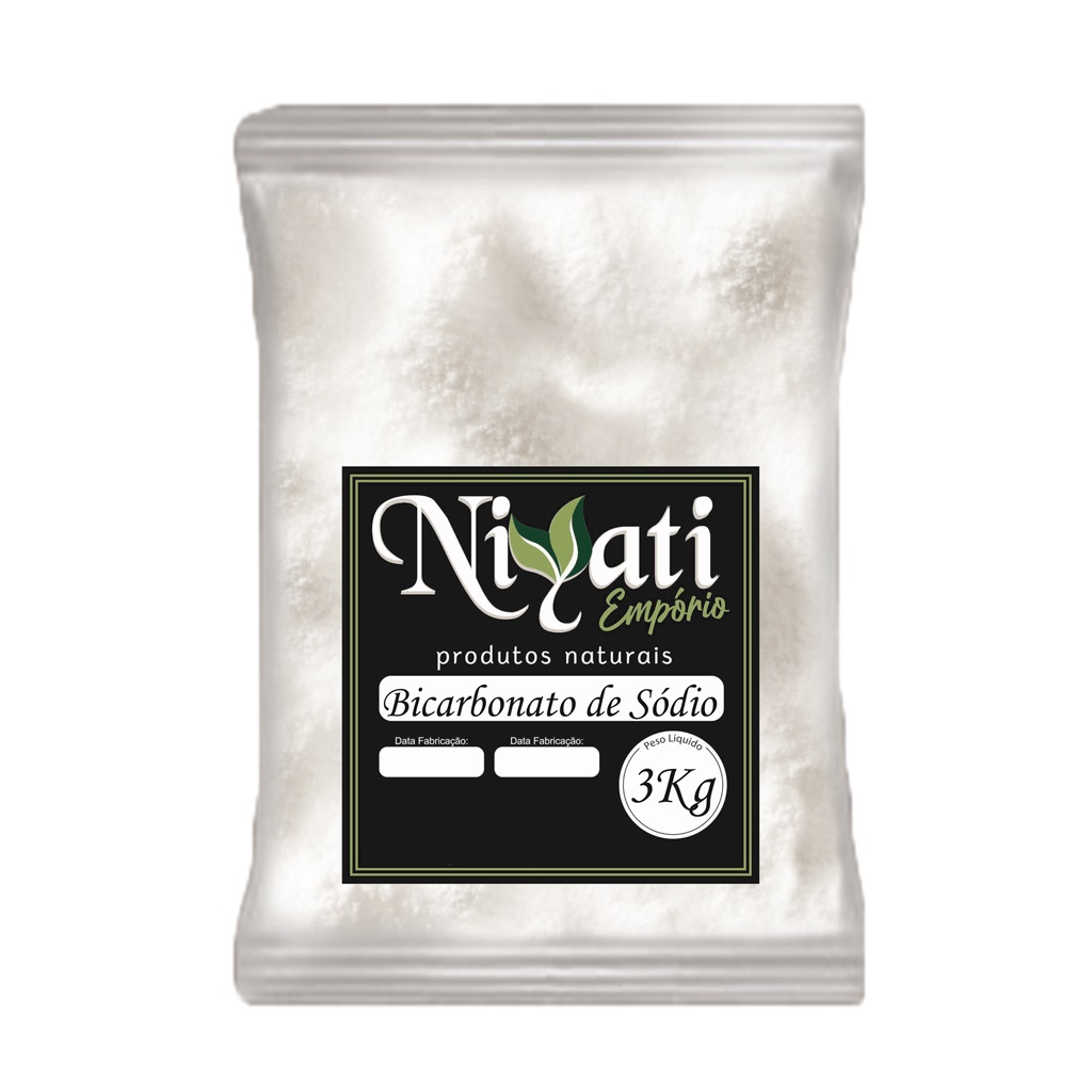 Bicarbonato de Sódio Premium 3Kg 100% Puro Grau alimentício
