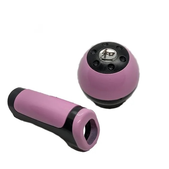 Kit Manopla Bola De Cambio Freio Carro Rosa Preto Volante Zebra