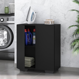 Armário Lavanderia com 2 Portas Multimóveis MP5023 Preto em Oferta na Shopee