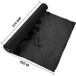 Bobina de Papel Kraft Colmeia Preto 370mm x 150 metros
