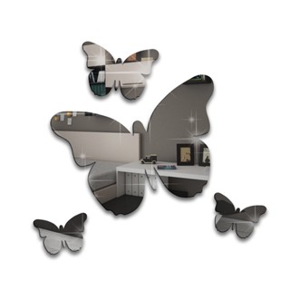 Espelho Acrílico Decorativo Borboletas Kit 4 Unidades Diversas Quarto Sala Moderno