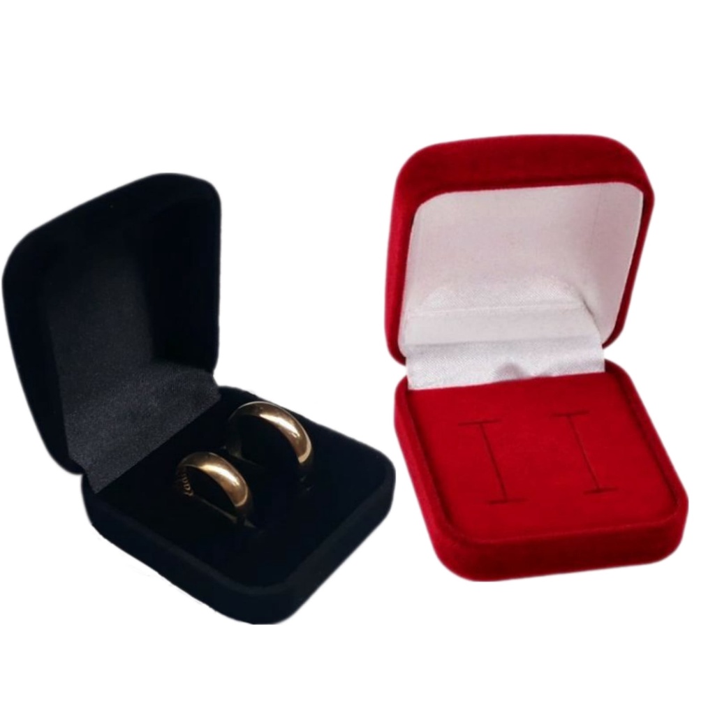 Kit 10 unidades Caixinha Estojo de Veludo Para Aliança (2RR) em Oferta na Shopee