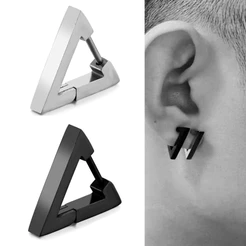 2pcs Moda Geométrica Argola Brinco Masculino/Mulheres Simplicidade Retrô Piercing Orelha Fivela Brincos Joias brinco masculino piercing orelha