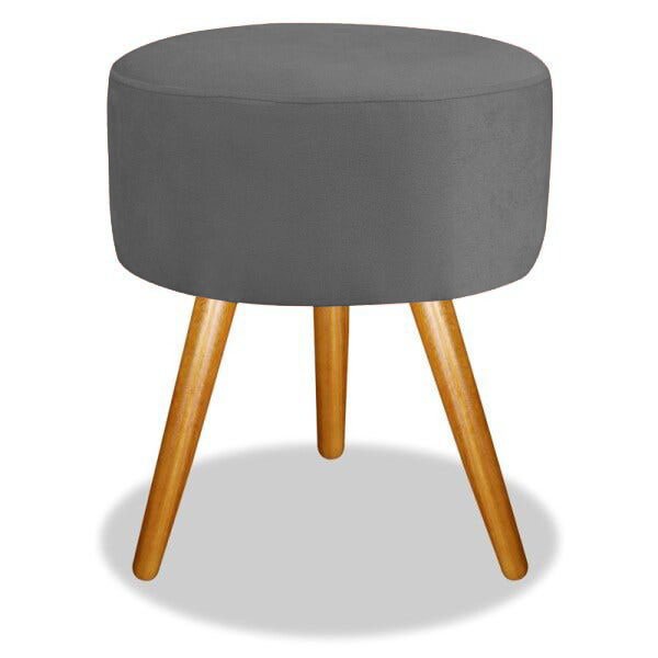 Puff Magnus Decorativo Cinza luxo