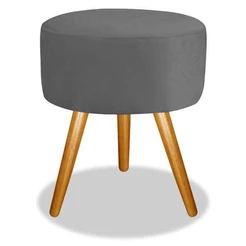 Puff Magnus Decorativo Cinza luxo