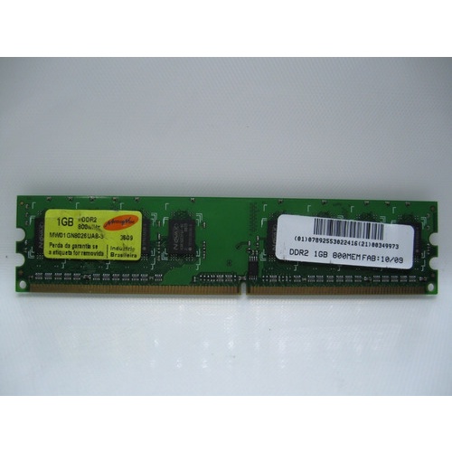 Memória 1gb Ddr2 800mhz Pc2 Novax Memowise