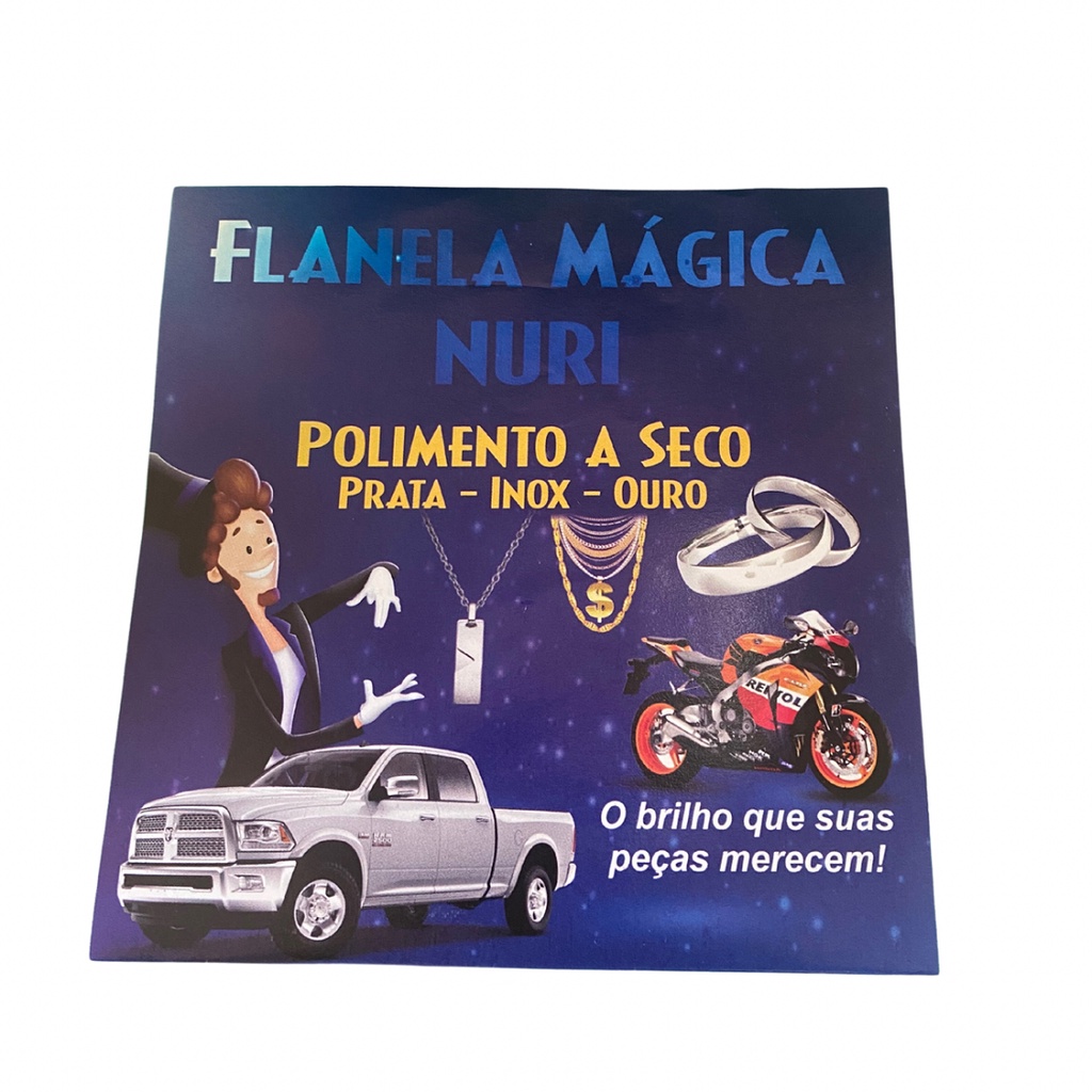 Flanela Mágica Limpa Pratas 925 Nuri em Oferta na Shopee