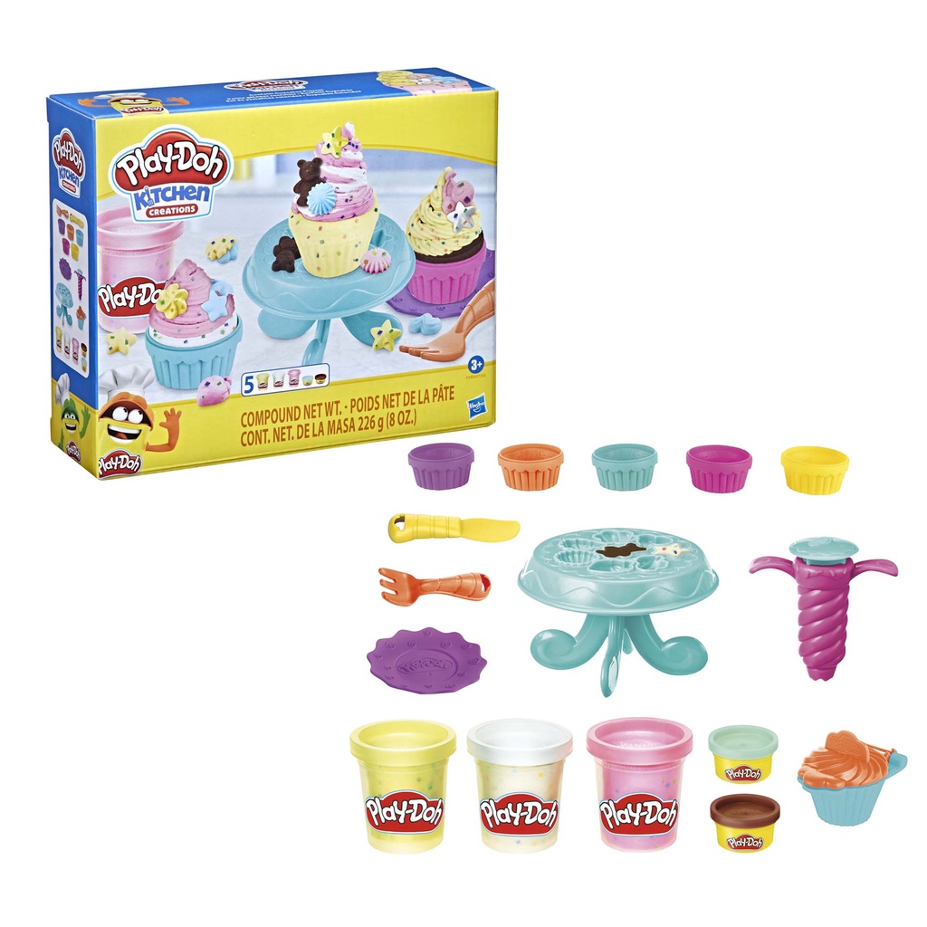 Cupcakes Coloridos Play Doh - Massinha de Modelar com Acessórios Menina Comidinha Criatividade