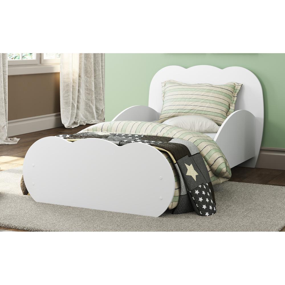 Cama Infantil Minicama para colchão 70x150 cm 100% MDF Nuvem Multimóveis Branca