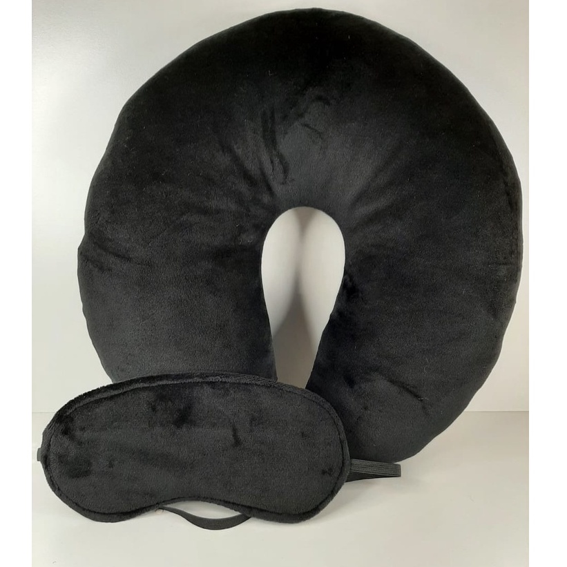 Imagem Kit Almofada/Travesseiro de Pescoço + Máscara de Viagem Para Dormir