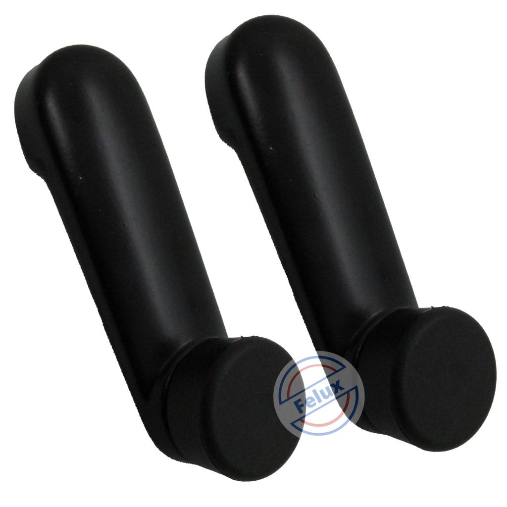 Par Manivelas do vidro Corsa Classic 94-16 Preta (Metal) — imagem 2 de 2
