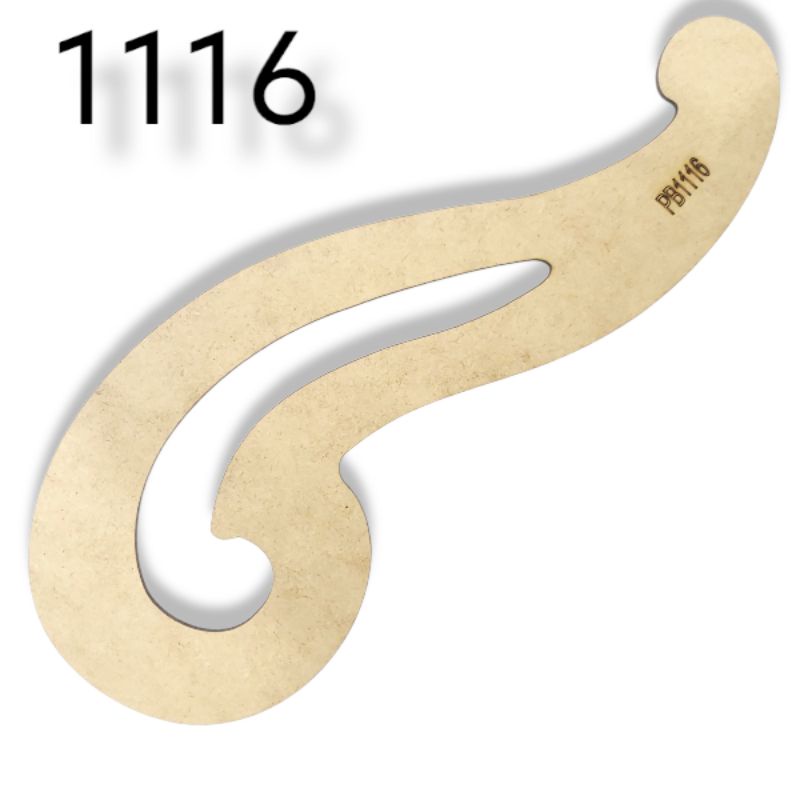 Régua Curva Francesa 1116 Mdf Costura Modelista Patchwork Promoção Dona Shô