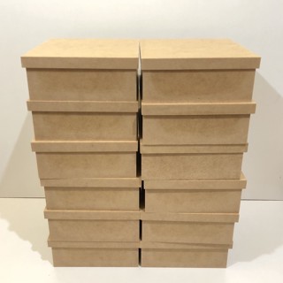 Caixa em Mdf 20x20x5 14 Peças Lembracinhas Padrinhos Casamento Decoração