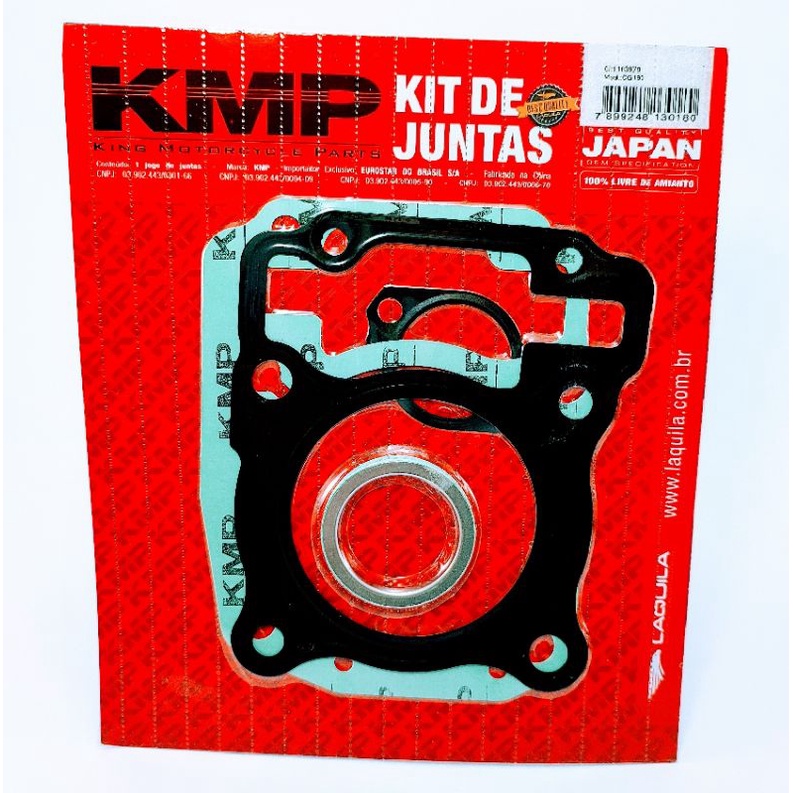 Jogo de juntas Superior kit A KMP Cg150 P/190cc Preparação Shopee Brasil