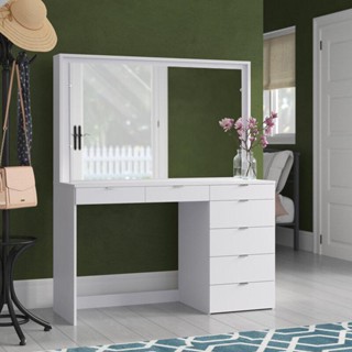 Penteadeira Ditália 7 Gavetas Branco UV Acetinado