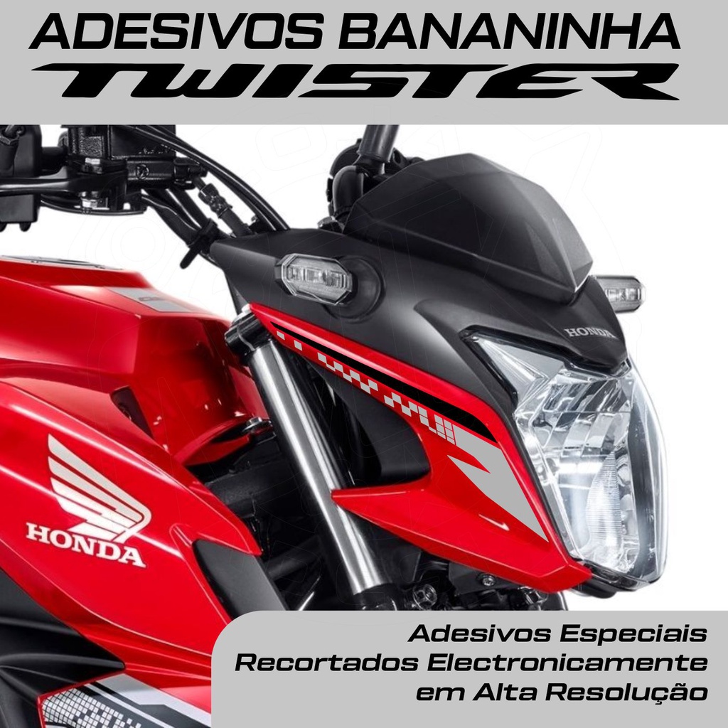 Adesivo Lateral Carenagem Farol Bananinha Cb 250 Twister Mk Shopee Brasil