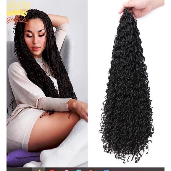 Cabelo Kanekalon Miojinho Trançado Pacotáo 60cm Castanho Escuro