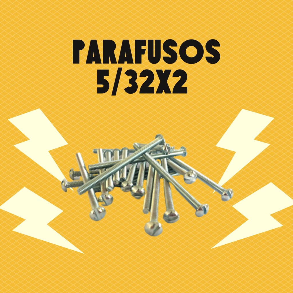 Parafusos Jomarca 5/32 x 2  Redonda Máquina - 200 unidades