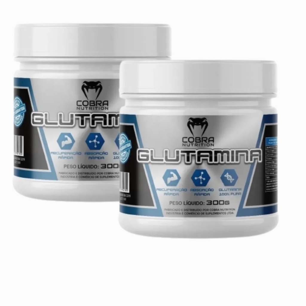 2x Suplemento Em Pó Glutamina 100%¨pura L-glutamina 600g