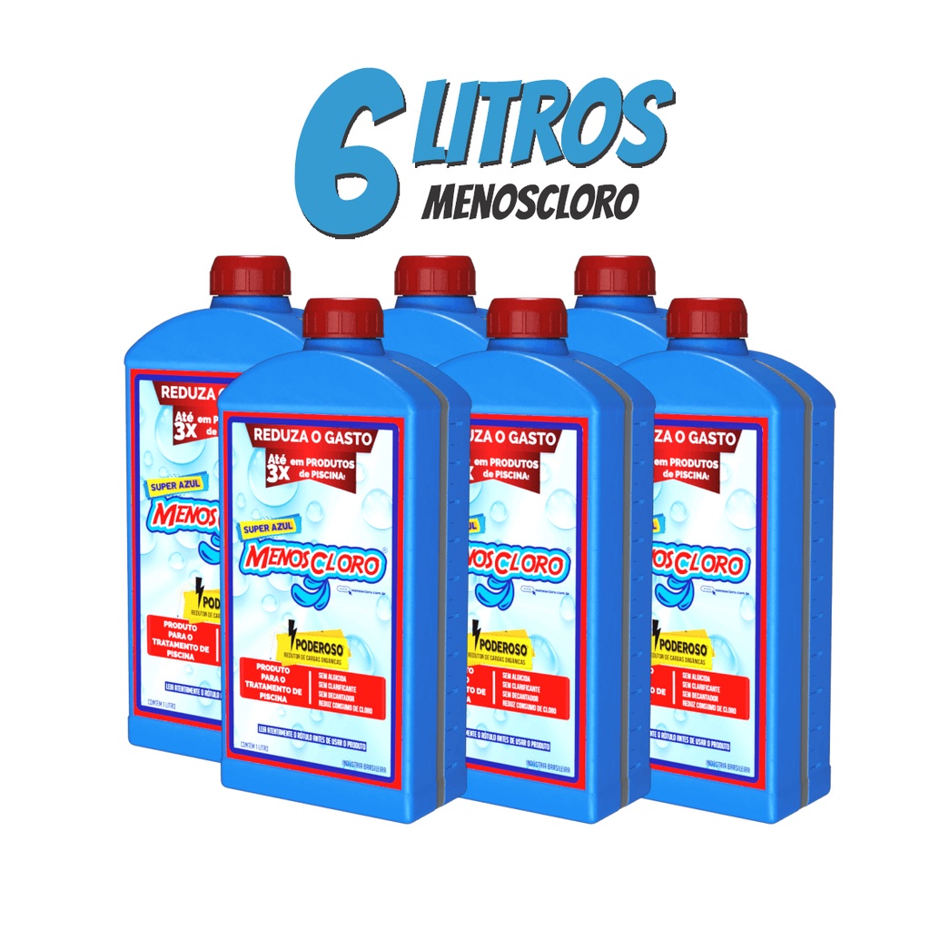 MENOS CLORO Caixa com 6 litros