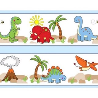 Faixa Decorativa Adesiva Infantil Dinossauros Quarto valorize sua casa