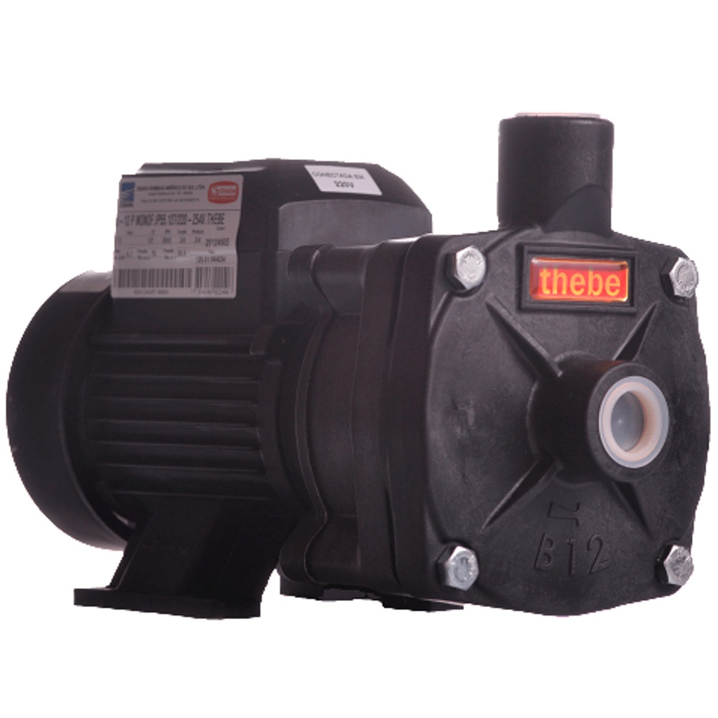 Bomba Centrífuga Thebe B-12 P 1/2CV Monofásica 127/220/254V IP-55 Motor Thebe Rt 112